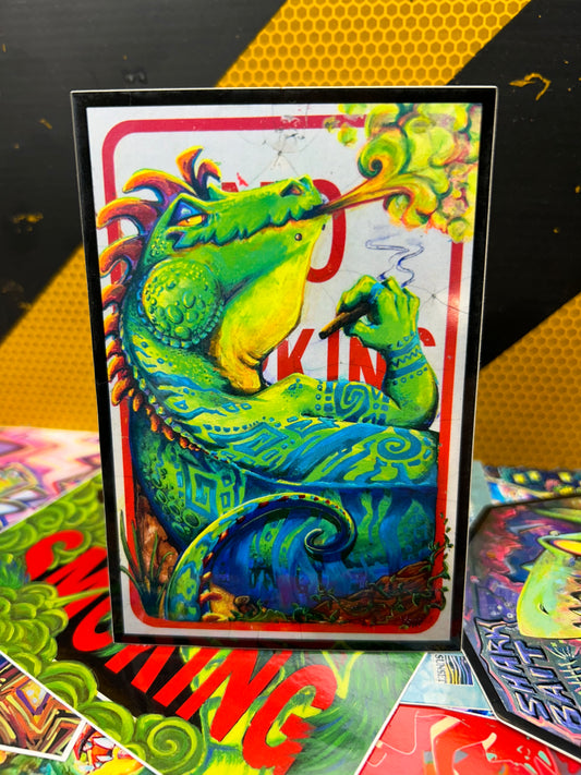 Smokin’ Iguana Sticker