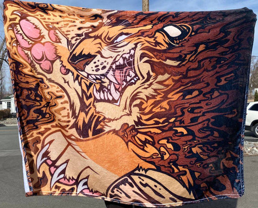 A Tiger's Stripes Blanket/Print