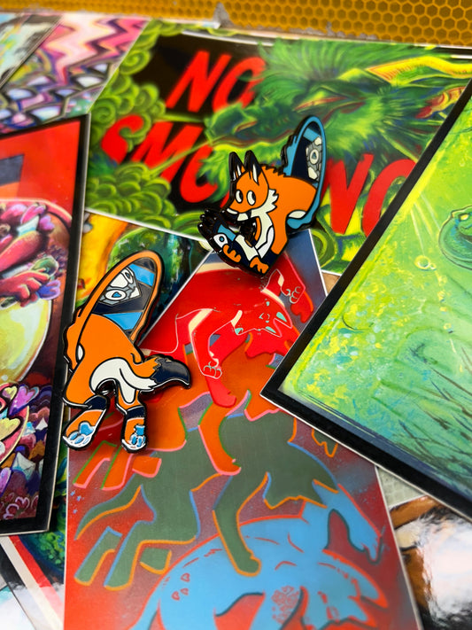 Portal Fox Pins